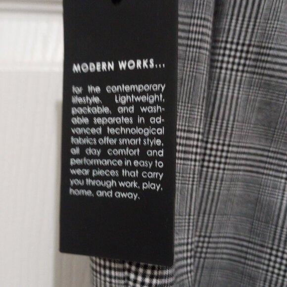 Gray Plaid Comfort Stretch Trouser Pants sz 6 NWT - Picture 6 of 10
